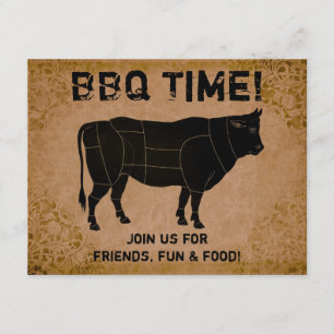 BBQ-tid! (nödlidande vintage) Inbjudningar