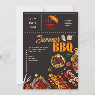 BBQ-tidsinbjudan Inbjudningar