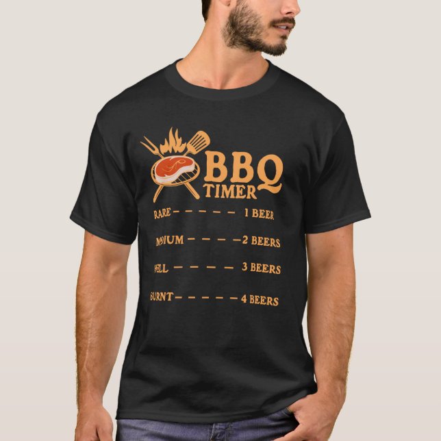 BBQ Timer, Barbecue Älskare, Grilling Gifts För ma T Shirt (Framsida)