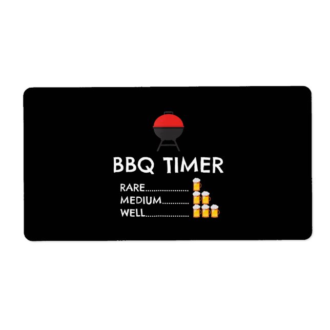 BBQ Timer Barbecue Funny Grill Grilling Gift Fraktsedel (Framsidan)