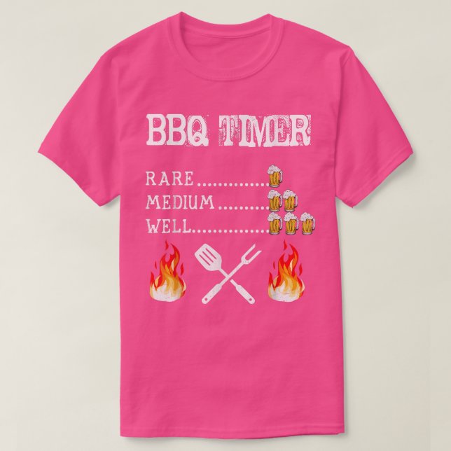 BBQ Timer Barbecue Funny Grill Grilling Gift Manar T Shirt (Design framsida)
