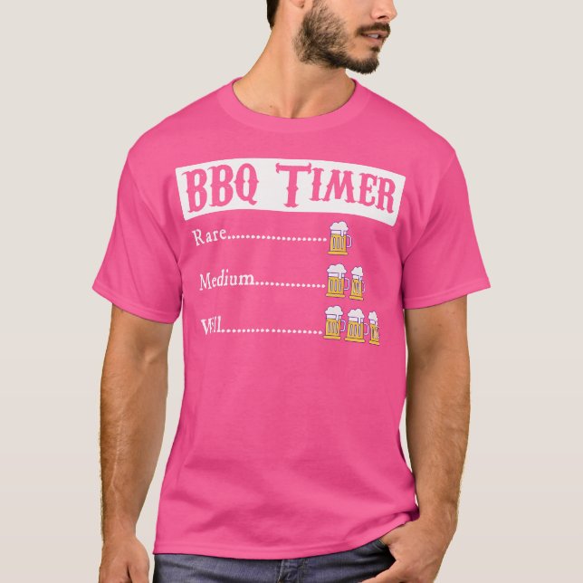 Bbq Timer Barbecue T Shirt (Framsida)