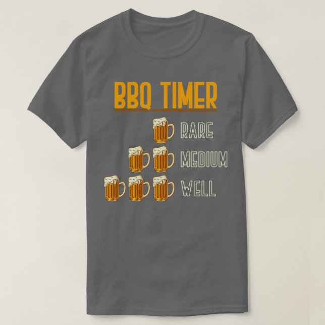 BBQ Timer Beer T Shirt (Design framsida)