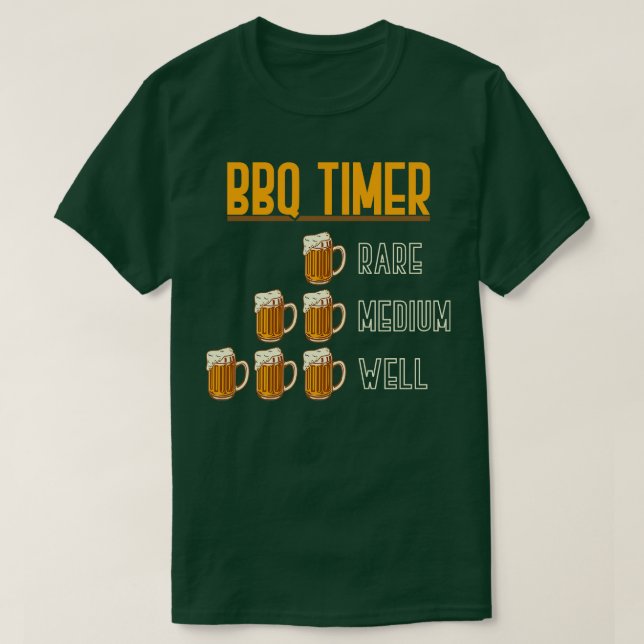 BBQ Timer Beer T Shirt (Design framsida)