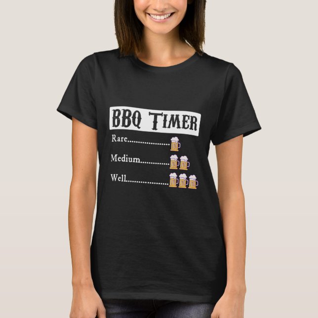 Bbq Timer Byrbecue T Shirt (Framsida)