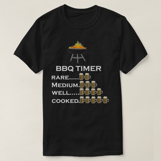 BBQ Timer, efter Öl, Grill, efter Yoray T Shirt (Design framsida)