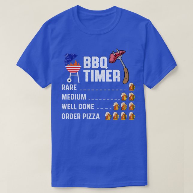 BBQ Timer Funny Barbecue Master Grill Pun Grilling T Shirt (Design framsida)