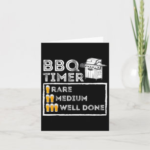 Bbq Timer - Funny Bbq Smoker Byrbecue Grilling Kort