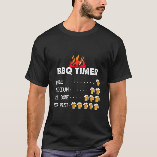 BBQ-timer - Rolig BBQ-rökarbarbecue grillning män T Shirt (Framsida)