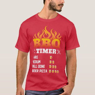 BBQ Timer Sällsynt Medium well-Ready Order Pizza G T Shirt