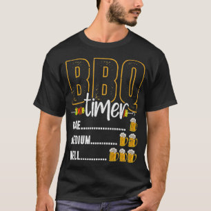 BBQ Timer-Sällsyntet Medium well Beer Drinny Funny T Shirt