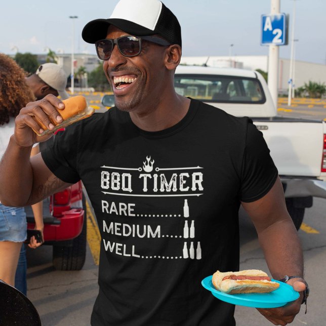 BBQ Timer T Shirt (funny barbecue beer shirt)