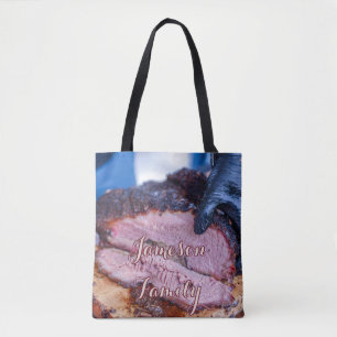 BBQ Tote Bag-familjen kokt Kött-mat Tygkasse
