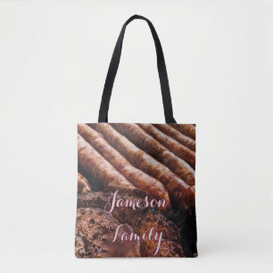 BBQ Tote Bag-familjen kokt Kött-mat Tygkasse