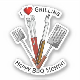 BBQ Verktyg Grilling Klistermärken