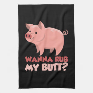 BBQ - Wanna Rub My Butt Kökshandduk