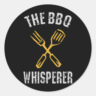 BBQ Whisperer Runt Klistermärke