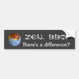 BBQ. Zen. "Finns det en skillnad? ", Bildekal