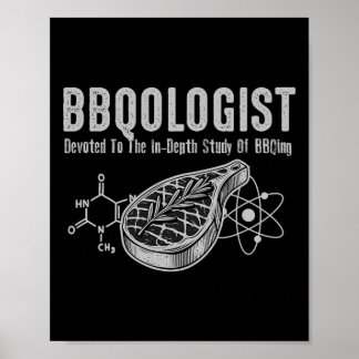 Bbqologstudie av Byrbecue funny för kvinnor Manar Poster