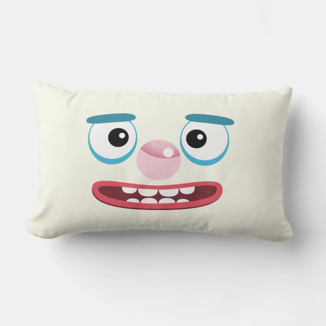 BBSS-clownen kudder (21" x13") Lumbarkudde (Framsida)
