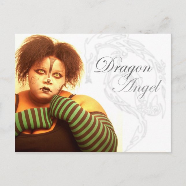 BBW Dragon Angel Vykort (Framsida)