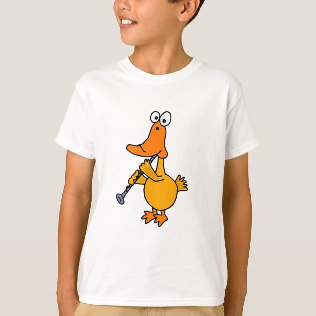 BC- anka som leker klarinetten Tee Shirt (Framsida)