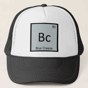 Bc - Blåostkemi Periodic Bord Symbol Truckerkeps
