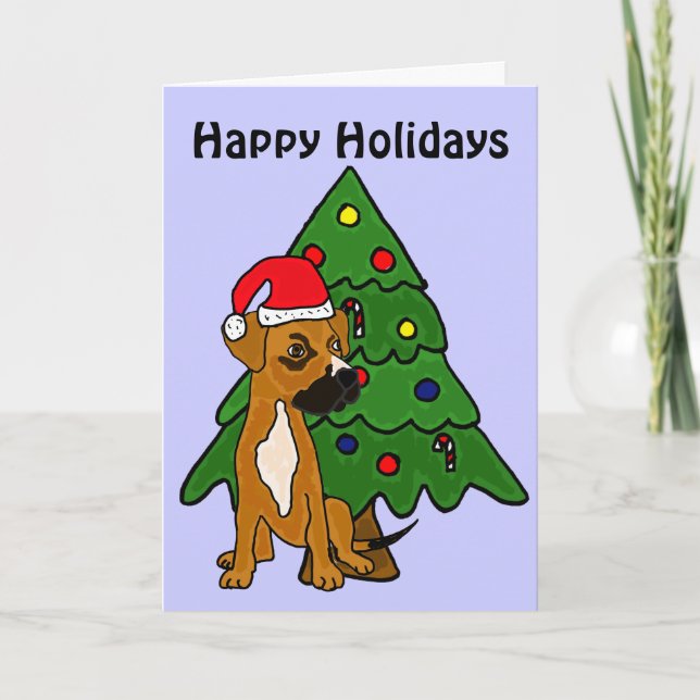 BC - Boxer Mix Puppy Glad helg Card (Framsida)