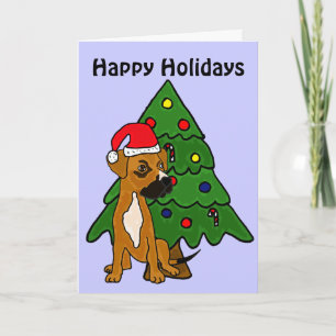 BC - Boxer Mix Puppy Glad helg Card