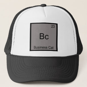 Bc - Business Cat Rolig Kemisk Element Symbol Truckerkeps