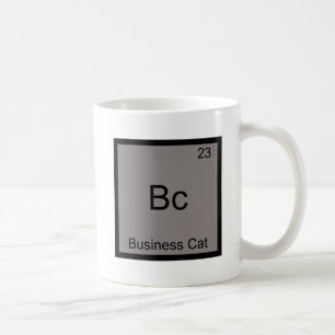 Bc - Business Cat Roligt Kemiskt Elemente Symbol Kaffemugg