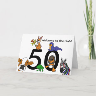 BC - Cute 50:e födelsedagskortet Kort