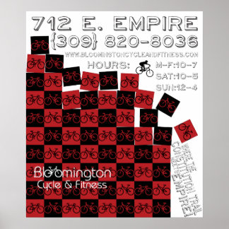 BC&F Cascade w/ butik-information Poster