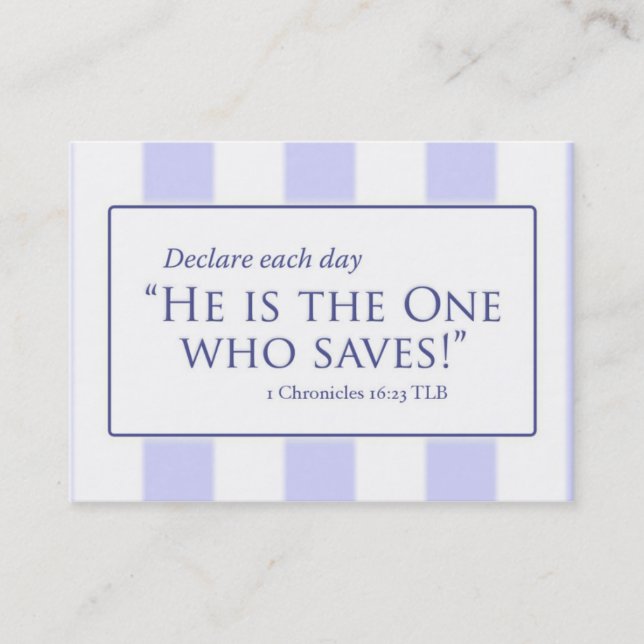 BC GreatisFthfulness, BC DeclareEachDay, namn,… Visitkort (Framsida)