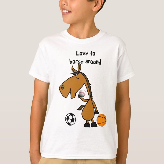 BC - Horsing Around Sports Shirt T-shirt (Framsida)