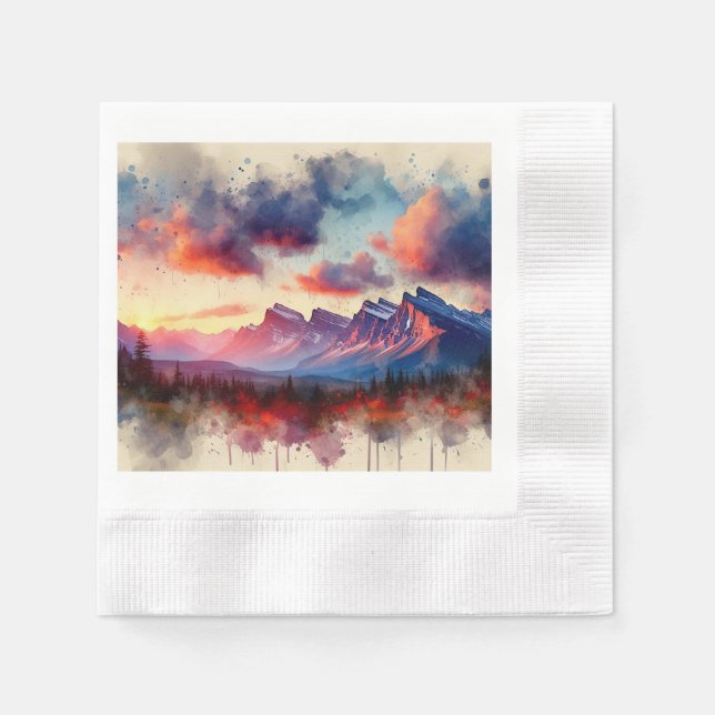 BC Rockies Sunset,  Pappersservett (Framsidan)