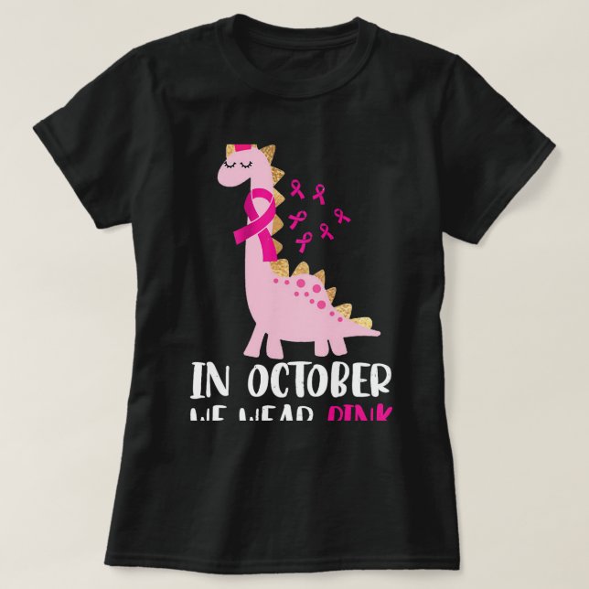 BC Survivor in oktober Vi Bära Rosa Breast Cancer T Shirt (Design framsida)