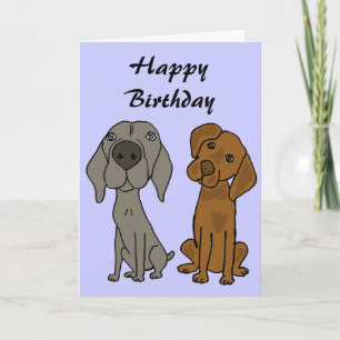 BC- Weimaraner och pekareFödelsedagskort Kort