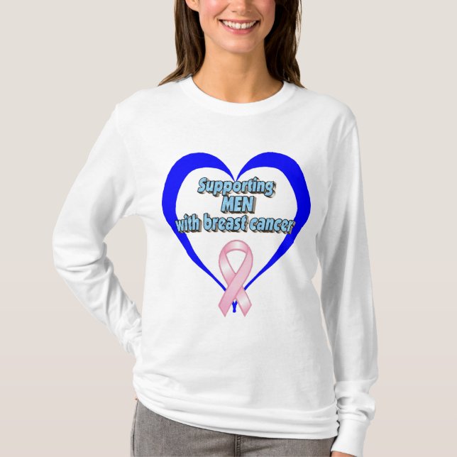 BCA - Cancer för manar w/breast Tee Shirt (Framsida)