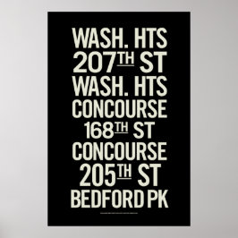 BCL-Vintagens Tunnelbanan Signeringar Poster