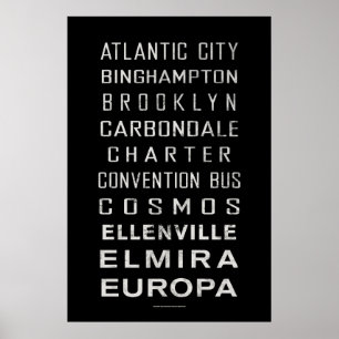 BCL-vintagetunnelbanan undertecknar: Atlantic City Poster