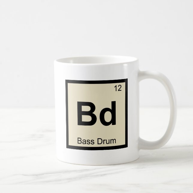 Bd - Bass Drum Music Chemistry Periodic Bord Kaffemugg (Höger)