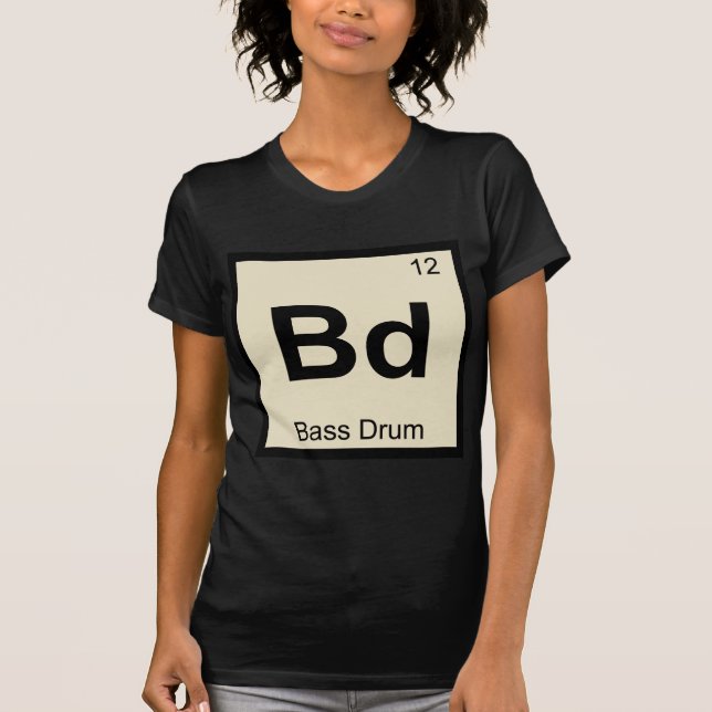 Bd - Basstrummeljud Kemi Periodiska Systemet T Shirt (Framsida)