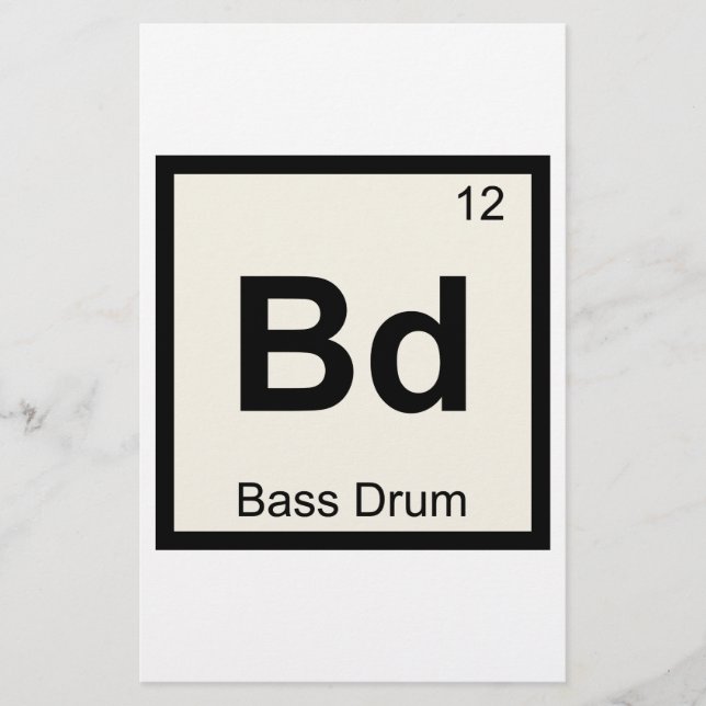 Bd - Basstrummusik Kemins periodiska system (Framsida)