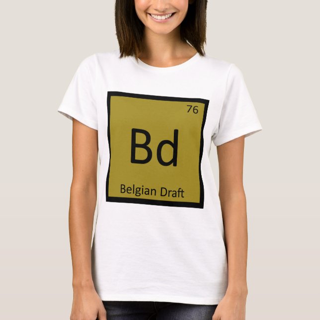 Bd - Belgisk Draft Rolig Kemiskt Elemente T-Shirt (Framsida)