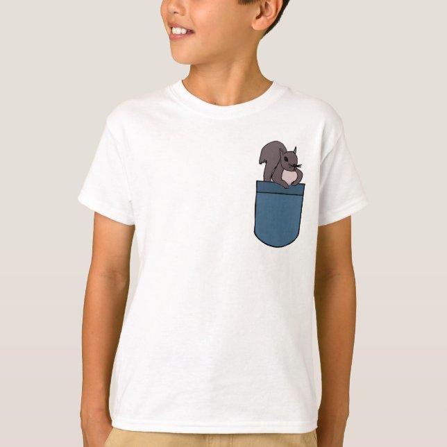BD-ekorre i en Pocket Shirt T Shirt (Framsida)