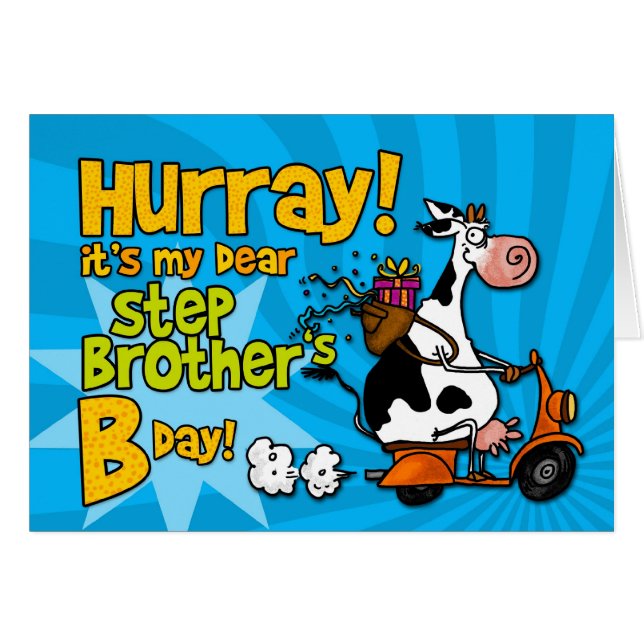 bd-sparkcykelkon - kliva brodern hälsningskort (Framsidan Horizontal)