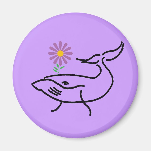 BD- Whale Teckning Magnet (Framsidan)