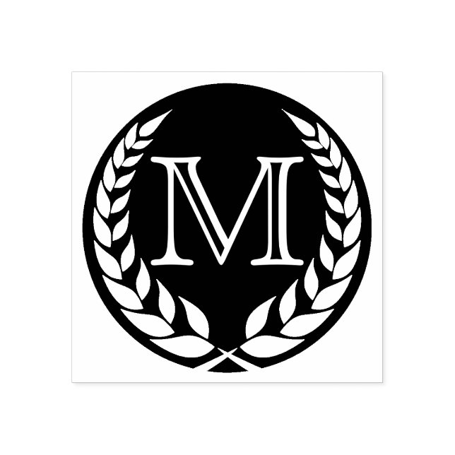 BD Wreathed Monogram Stämpel (Tryck)