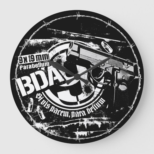 BDA 9 Stor-klocka, akrylväggslås Stor Klocka (Framsida)